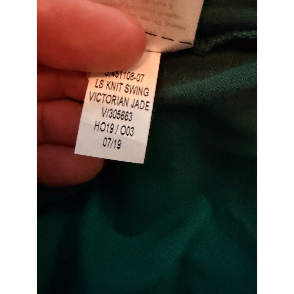 Old Navy Long-Sleeve Jersey-Knit Mini Swing Crew Neckline Dress Green Small EUC - Picture 10 of 12